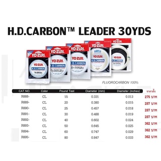 สายช็อค Yo-Zuri Fluorocarbon 100% H.D.Carbon เหนียว ทน คุ้มค่าสุดๆๆ