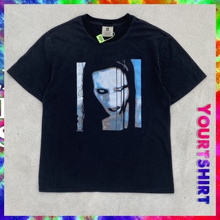 เสื้อยืดแขนสั้น ผ้าฝ้าย พิมพ์ลายกราฟฟิค Marilyn Manson Is Old สไตล์ฮิปฮอป ขนาดใหญ่ สีชมพู สําหรับผู้ชาย และผู้หญิง