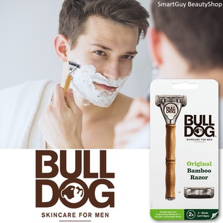 BullDog Skincare For Men Original Bamboo Razor ชุดอุปกรณ์สำหรับโกนหนวดรุ่นพิเศษ5ใบมีด สินค้านำเข้าจากอังกฤษของแท้