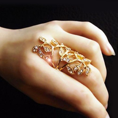 BluelansHollow Leaf Joint Armor Knuckle Ring Jewelry