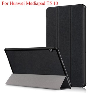 ฝาปิดสำหรับ Huawei Mediapad T5 10 10.1 นิ้วรุ่น AGS2-W09 / L09 / L03 / W19 KST แบบพับสามพับ