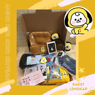 เสื้อกันหนาว กล่องของขวัญ | เสื้อคาร์ดิแกน | เสื้อกันหนาว มีฮู้ด CROP BT21 CHIMY Edition