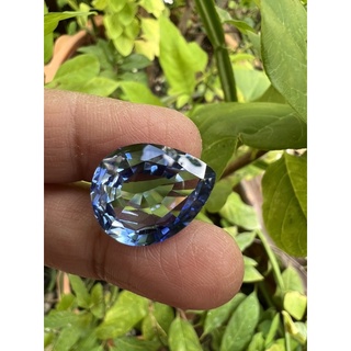 Lab made Blue sapphire 15x22mm weight 22 carats