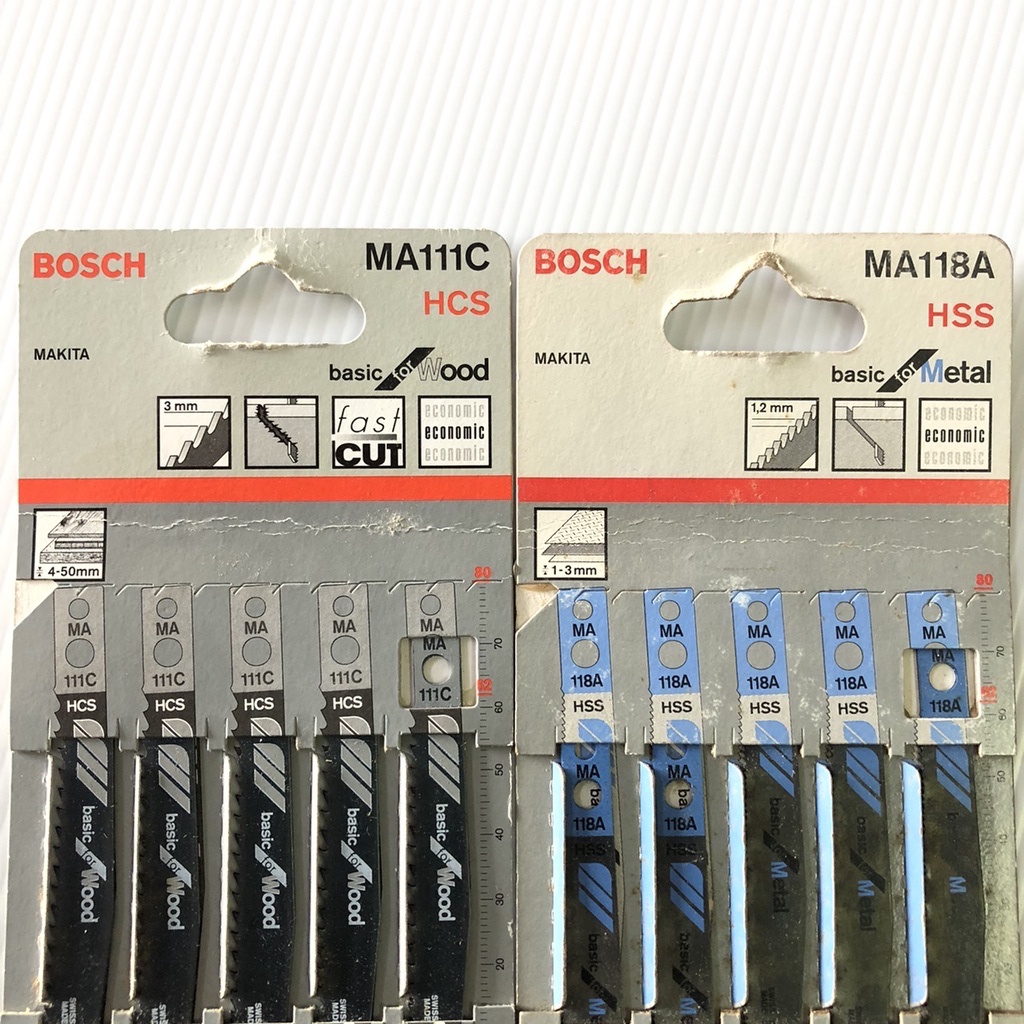 ใบเลื่อยจิ๊กซอว์ Bosch (Made in Switzerland) ของแท้ ใบเลื่อยจิ๊กซอ ตัดไม้ ตัดเหล็ก ใบเลื่อยจิกซอ