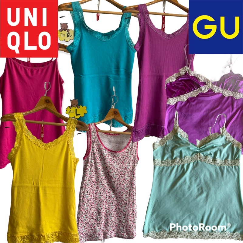 เสื้อสายเดี่ยว เสื้อกล้าม ผ้าร่อง มือสอง Uniqlo GU MUJi ZARA etc used