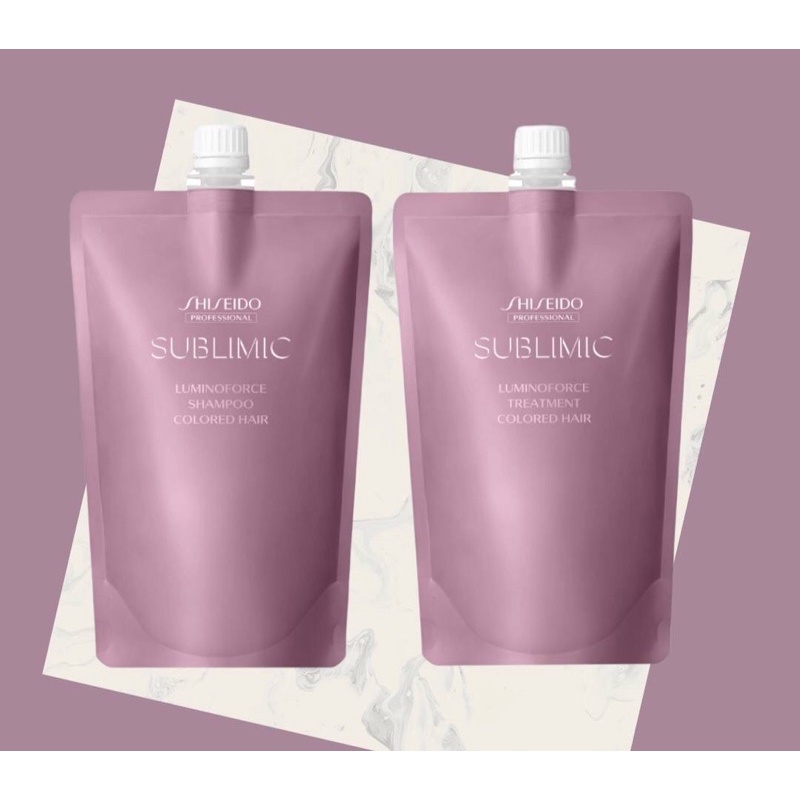 Shiseido Sublimic Luminoforce Color Hair Shampoo / Treatment  450ml Refill แชมพู ทรีทเม้นท์ ชิเชโด้ ผมทำสี
