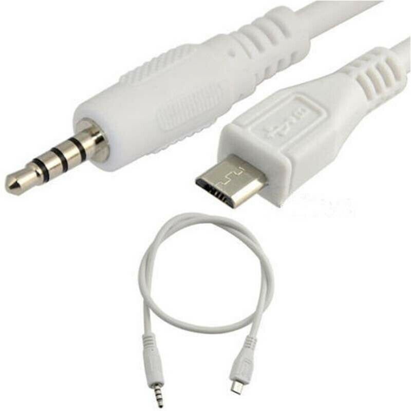 สายเคเบิลเสียง AUX แบบ 3.5mm ตัวผู้ ถึง ไมโคร USB ตัวผู้ ความยาวประมาณ 60 ซม.