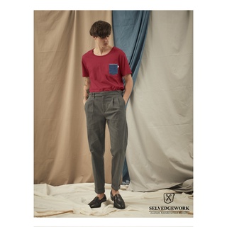 Selvedgework-เสื้อยืดผู้ชาย-Selvedge Pocket Tee  – Maroon