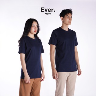 เสื้อยืดเปล่าสีกรมท่า [Extra Soft Cotton-Ever T-SHIRT ] ผ้านุ่ม เรียบลื่น ใส่สบาย! ไม่ยับ! ไม่ย้วย!