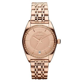 Emporio Armani นาฬิกาข้อมือผู้หญิง Rose Gold สายสแตนเลส รุ่น AR0381