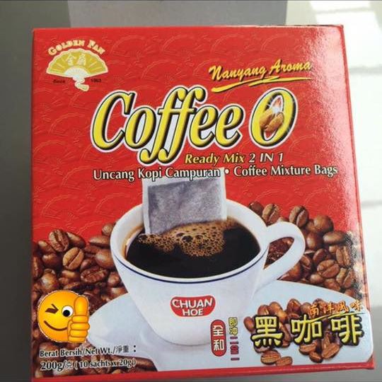 CHUAN HOE COFFEE O ซองน้ําตาล ( 2 กล่อง x 10 ซอง x24 กรัม)