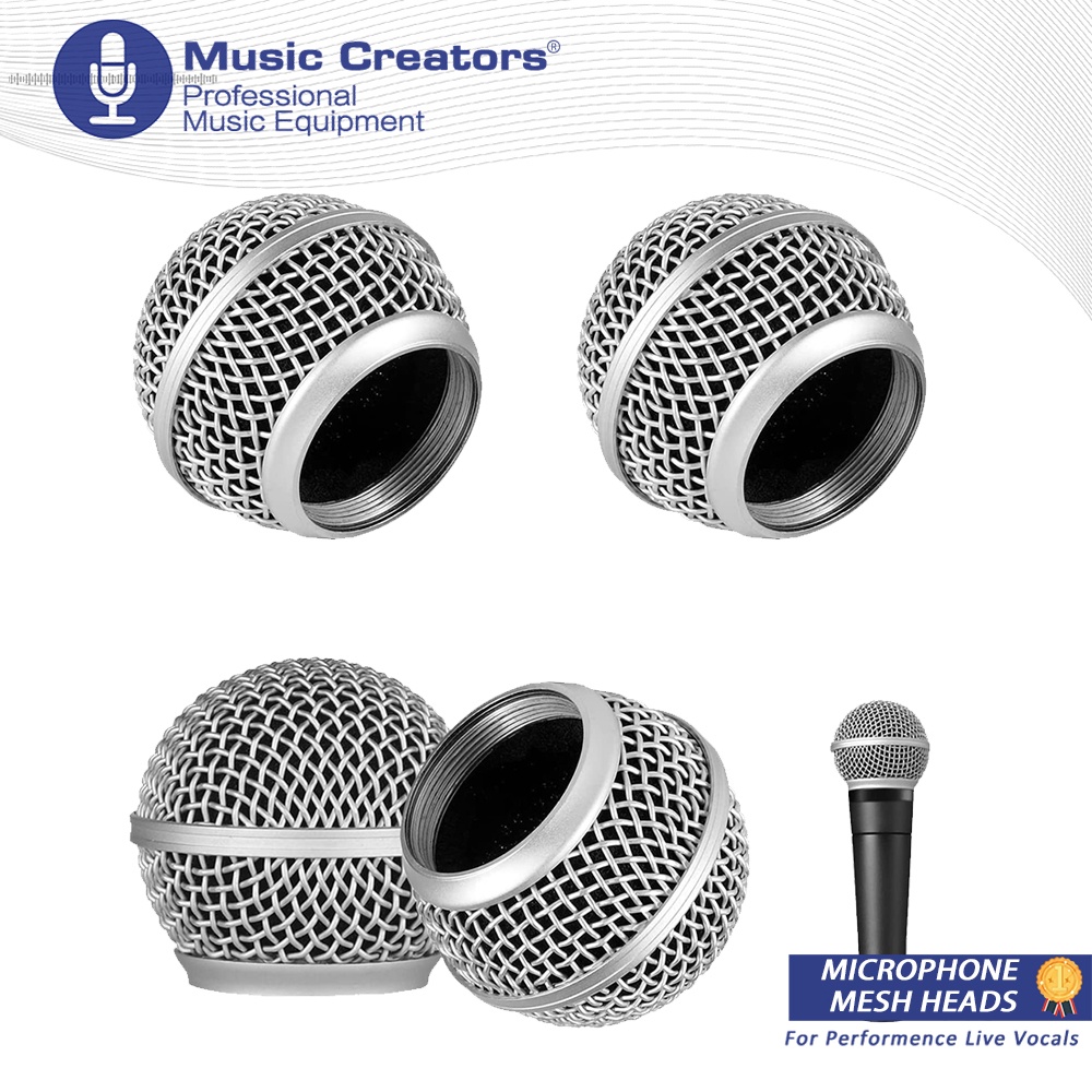 ฟองน้ําโลหะ หัวตาข่าย สําหรับไมโครโฟนไร้สาย Shure Sm58 2 ชิ้น