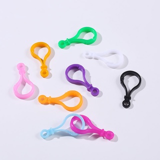 Lobster Clasp Plastic Keychain ห่วงพลาสติก ตะขอก้ามปู แหวนพวงกุญแจพลาสติก​ คละสี ขายปลีก ขายส่ง