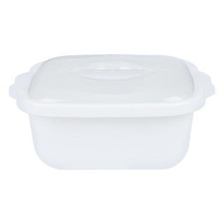 🔥ยอดนิยม!! กล่องอาหารไมโครเวฟเหลี่ยม 1.75 ลิตร 4602 ภาชนะใส่อาหาร FOOD CONTAINER SQUARE PACK2 WHITE