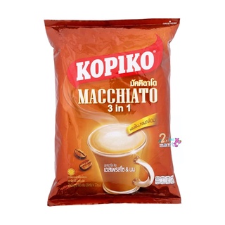 Kopiko macchiato 3in1 กาแฟปรุงสำเร็จรูปชนิดผง โกปิโก้ มัคคิอาโต 3อิน 1  ขนาด 20 ซอง