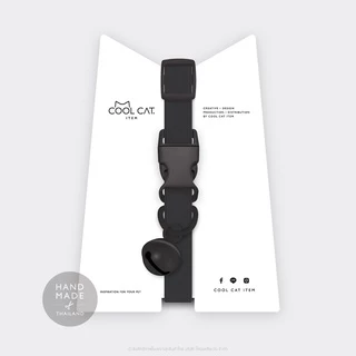 ปลอกคอแมวนิรภัย ยางยืด รุ่น Safe & Soft : เซตสีดำ