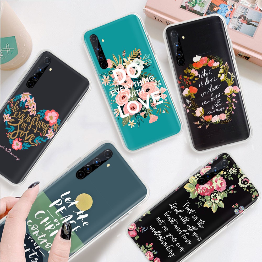 กรณีโปร่งใสสําหรับRealme 2 8 C21 C21Y X2 XT X50 Pro TB11 Bible Verseฝาครอบ