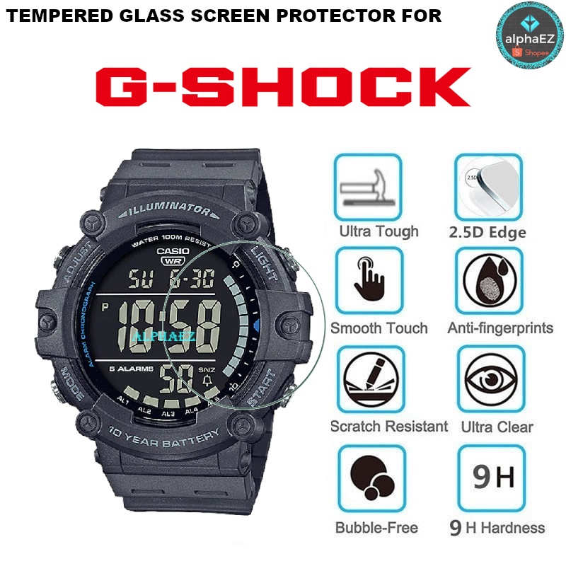 Casio AE-1500WH-8 Series 9H นาฬิกากระจกนิรภัยป้องกันหน้าจอ AE-1500WH AE1500WH AE-1500WH-8BV ฝาครอบป้องกันรอยขีดข่วน