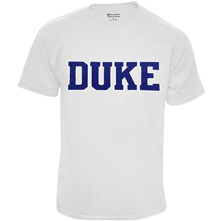 เสื้อยืดผ้าฝ้ายพิมพ์ลายขายดี Champion Duke University เสื้อยืดแขนสั้น ผ้าฝ้าย พิมพ์ลายปีศาจ สีฟ้า สีขาว แฟชั่นสําหรับผู้