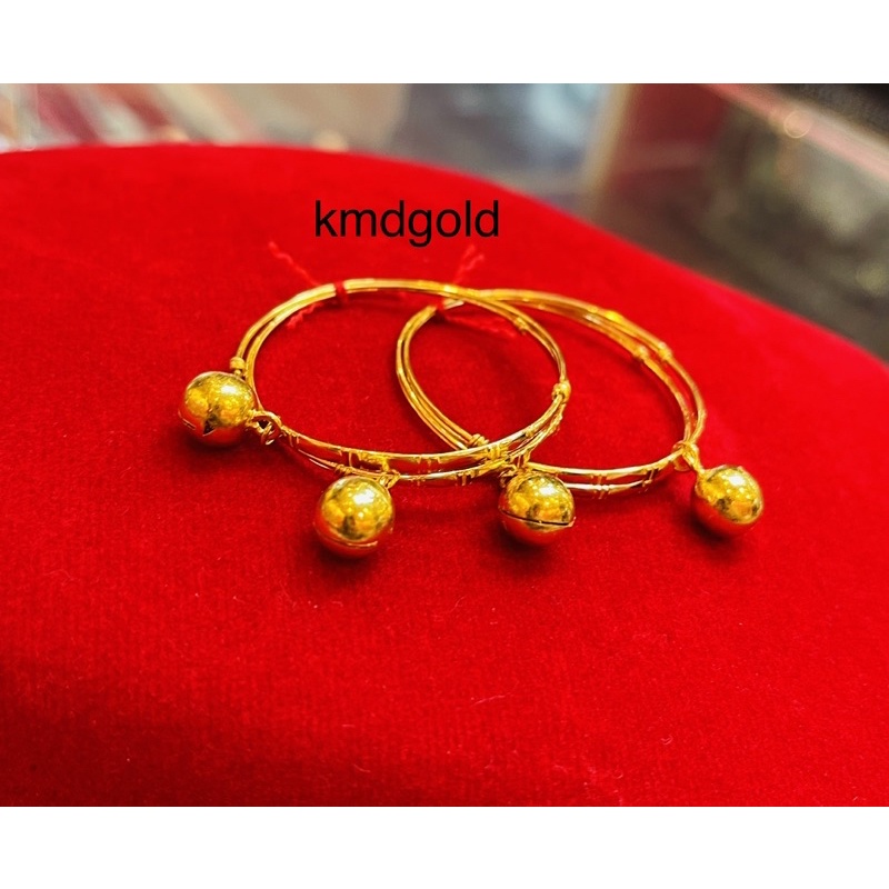 KMDGold กำไลข้อเท้าเด็ก 2สลึง สินค้าทองแท้ พร้อมใบรับประกัน