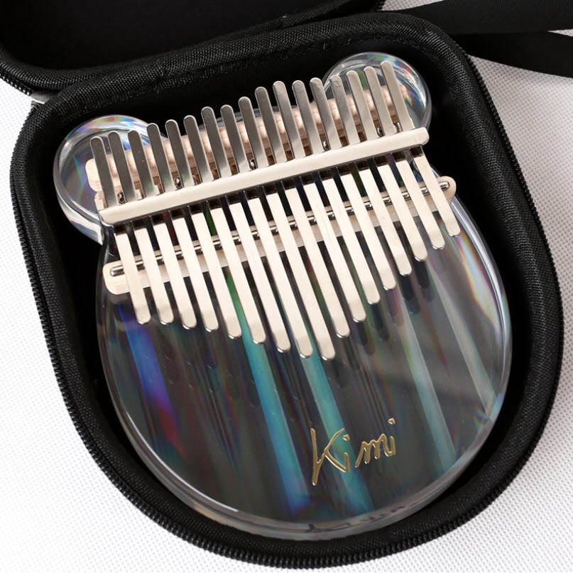 kimi คาลิมบา แท้100% kalimba อะคริลิกใส เสียงใส น้องหมี คาลิมบ้า 17คีย์ พร้อมกล่องเก็บ  มุ้งมิ้งน่าร