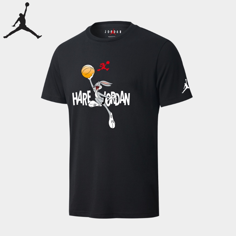 Air Jordan ของแท้ 100% เสื้อยืดลําลอง แขนสั้น พิมพ์ลาย ทรงหลวม โอเวอร์ไซซ์ ฤดูร้อน สําหรับผู้ชาย