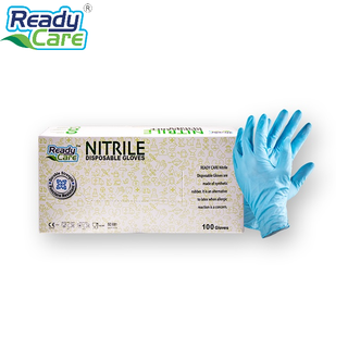 ถุงมือยางไตรล์ Readycare Nitrile Disposable Gloves 100 ชิ้น