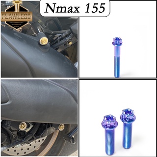 Flawless-ti Gr5 Yamaha Nmax Aerox V1 V2 155 สกรูท่อไอเสียไทเทเนียม M10