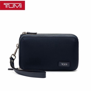 Tumi/tumi 66026 กระเป๋าสตางค์ กระเป๋าคลัทช์ หนังแท้ มีซิป อเนกประสงค์ สําหรับผู้ชาย