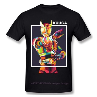 High Quality Men Manga Masked Kamen Rider Series Hero Anime Black T-Shirt Kuuga Pure Cotton Tees Harajuku Daily life เสื