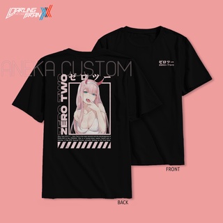 เสื้อยืด พิมพ์ลายอนิเมะ Darling in the franxx Zero Two แฟชั่นสตรีท