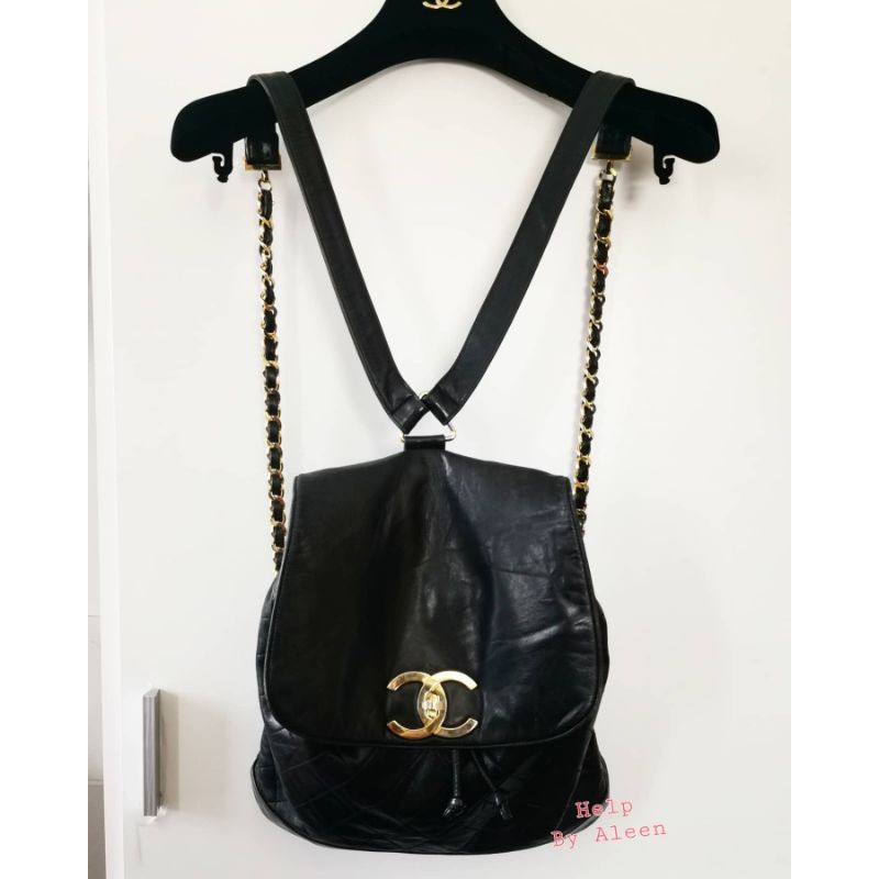 Chanel​ Backpack​ Biglogo​ Vintage​ Bag​