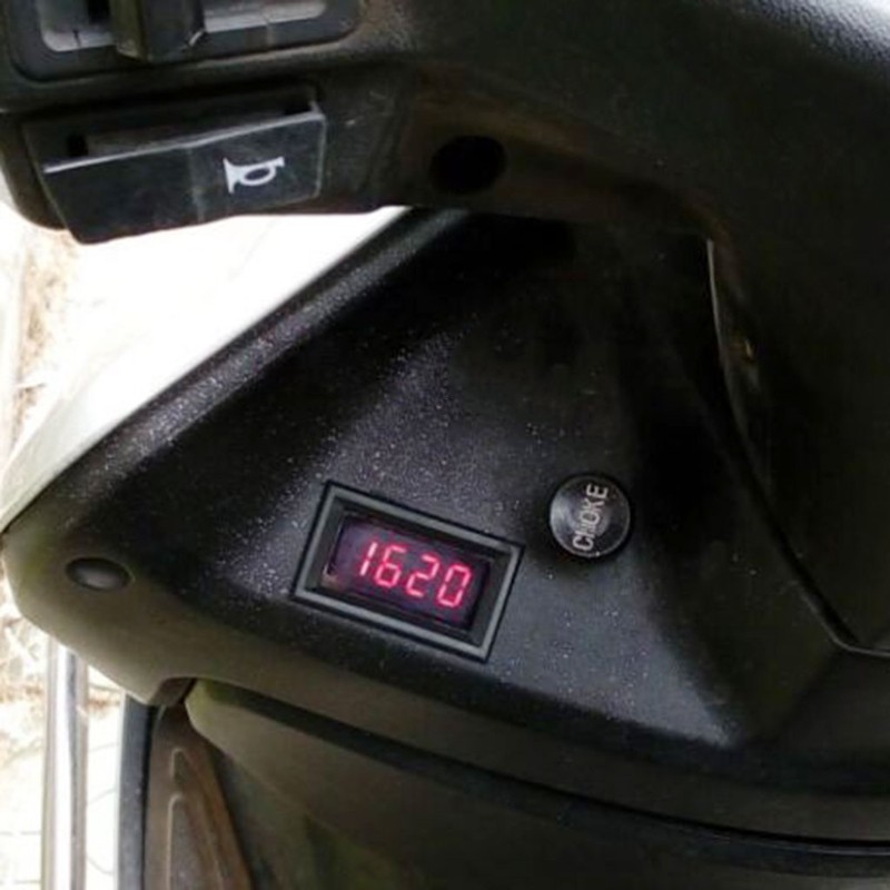 2 in 1 led มาตรวัดรอบเครื่องยนต์ดิจิตอล rpm โวลต์มิเตอร์สําหรับรถยนต์