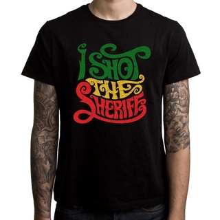 เสื้ เสื้อยืดลําลอง แขนสั้น คอกลม พิมพ์ลาย I Shot The Sheriff สไตล์ฮิปฮอป เรโทร สวมใส่สบาย สําหรับผู้ชายS-5XL