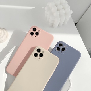 เคสไอโฟน เคส iphone 13 เคสกันกระเเทก สีพื้น แบบซิลิโคน สําหรับ iPhone 11 Pro Max X Xr Xs Max 7 8 Plus Se 2020 12 Pro Max 12 Mini