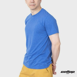 GALLOP : Mens Wear เสื้อยืดคอกลม ผ้าทอพิเศษ ECO Tees (Round-necked) รุ่น GT9141 สี Morkram - มอคราม