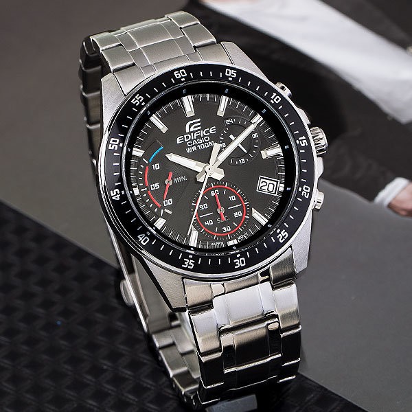 นาฬิกา Casio Edifice รุ่น EFV-540D-1A และ EFV-540D-2A  นาฬิกาผู้ชาย สายแสตนเลส โครโนกราฟ ของแท้ 100% ประกันศูนย์ CMG 1ปี
