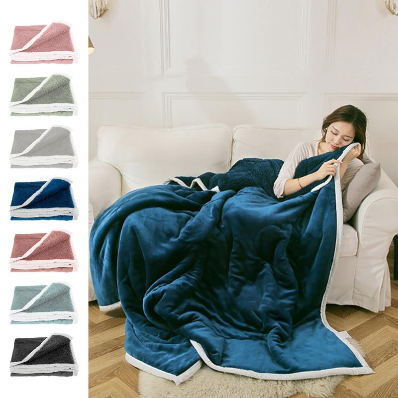 Sherpa Fleece Weighted Blanket For Kids And Adults With Soft Plush