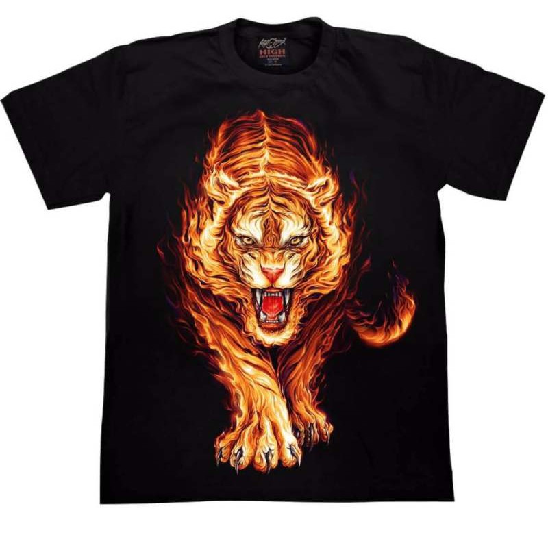 ROCK CHANG T-shirt HD64เสื้อเรืองแสง ผู้ชาย(ไซส์ยุโรป)