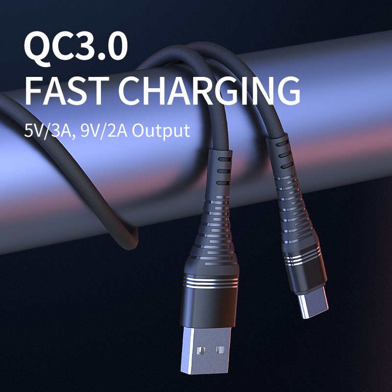 สายข้อมูล type-c charging cable 3.0A 1M