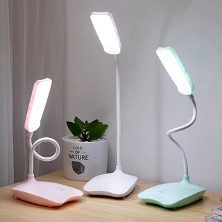 โคมไฟตั้งโต๊ะ LED หมุนได้ 360 องศา แบบพกพา ป้องกันสายตา พับได้ หรี่แสงได้ ชาร์จ USB