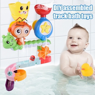 Kglg Bath Toy Set Sprinkling Assembly Track Water Game Toys Kids Bathroom Bath Toys @TH