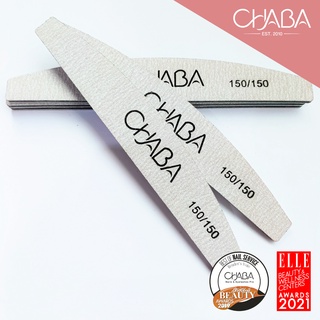 ตะไบหยาบใส้ดำ ทรงตัด 150/150 ของ CHABA nail