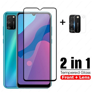 2-in-1 ฟิล์มกระจกนิรภัยกันรอยหน้าจอ 9D และฟิล์มเลนส์กล้อง HD สําหรับ Samsung Galaxy M22 M62 M52 5G M32 M30s M31s M21s M51 M31 M21 M30s M12 M11