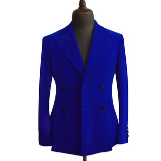 Custom Classic Design Velvet Mens Blue Fashion Casuel