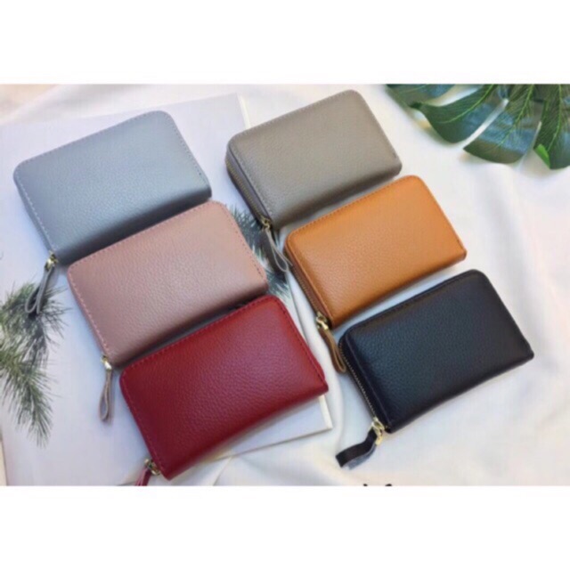 Clearance sale(ลดล้างสต๊อค)✨พร้อมส่ง✨👉🏻 กระเป๋าใส่บัตร หนังวัวแท้ 100% #7003