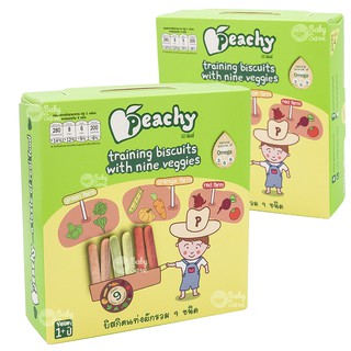 Peachy บิสกิตแท่งผักรวม 9 ชนิด 15g x 4ซอง