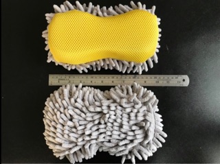 ฟองน้ำไมโครไฟเบอร์ล้างรถ Microfiber Car Wash Sponge