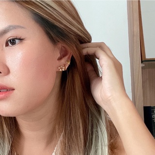 Hadesories Star Hoop Earrings Collection ต่างหูห่วงรูปดาวประดับเพชร