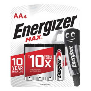 ถ่าน ALKALINE ENERGIZER AA E91/BP4 (4ก้อน/แพ็ค)